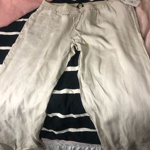 Ellen Tracy Beige Linen pants